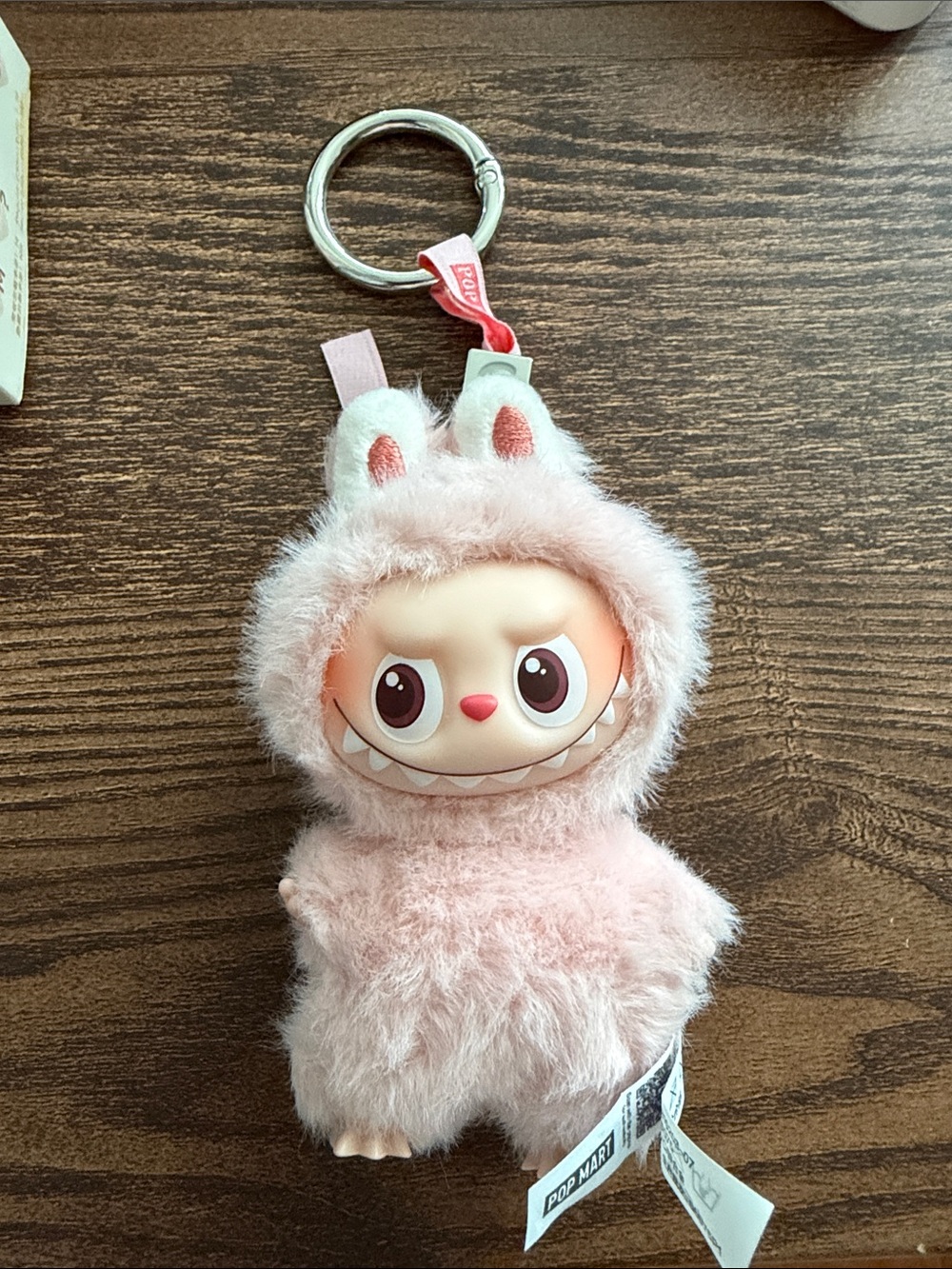 Pink Labubu Monster Keychain Plush